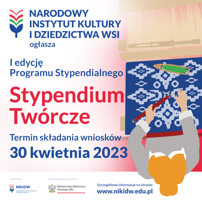 Powiększ obraz: Plakat programu stypendialnego dla twórców ludowych