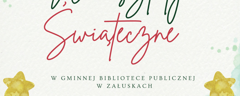 Powiększ obraz: Zaproszenie na warsztaty świąteczne w bibliotece