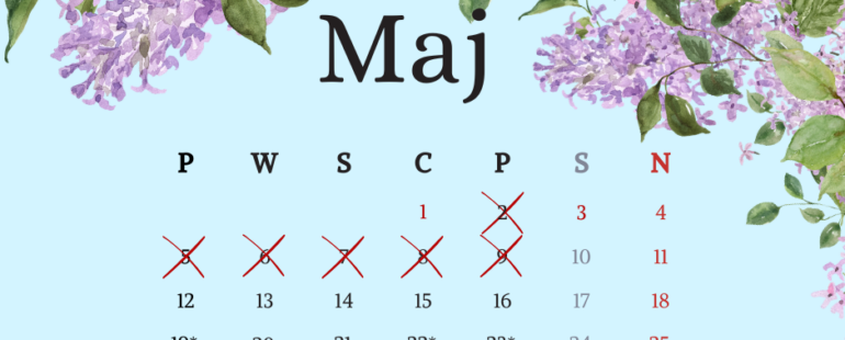 Powiększ obraz: Harmonogram pracy biblioteki - maj 2025