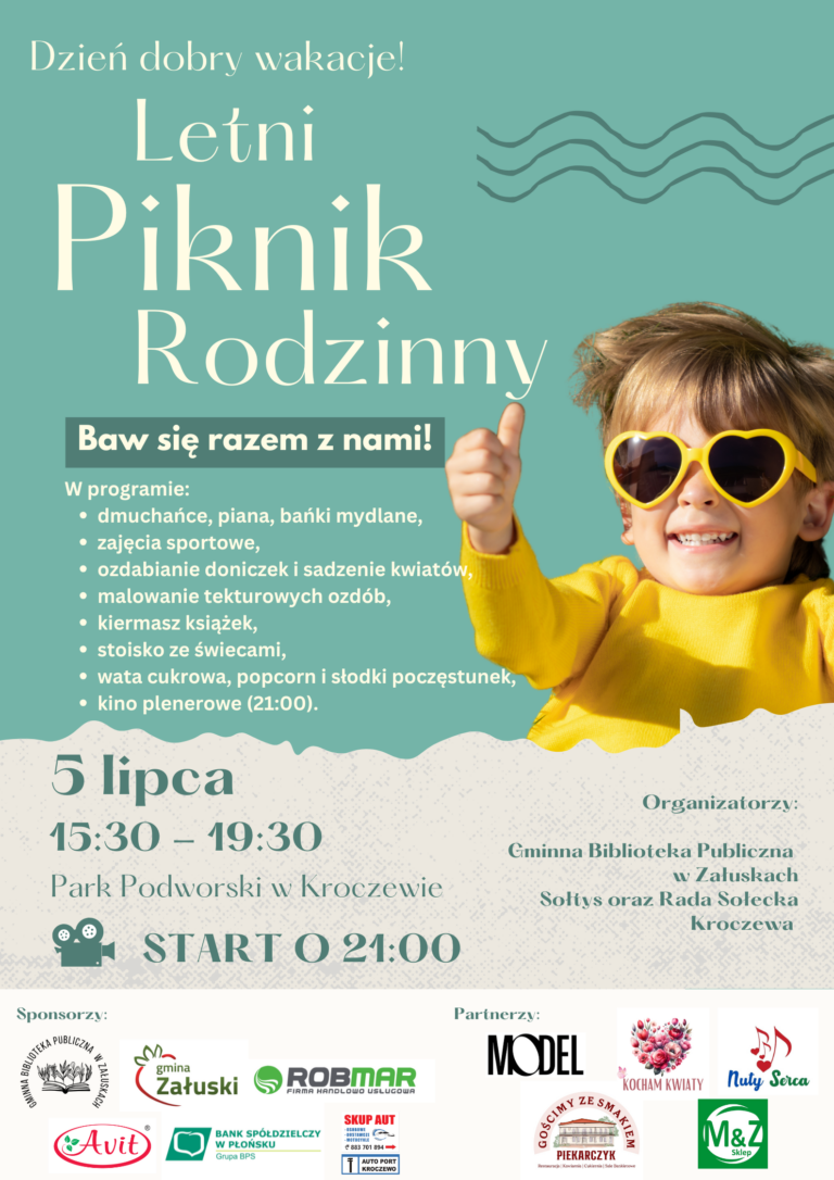 Powiększ obraz: Letni Piknik Rodzinny w Kroczewie – zapraszamy już 5 lipca!