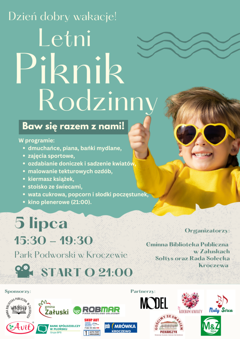 Powiększ obraz: Letni Piknik Rodzinny w Kroczewie – zapraszamy już 5 lipca!