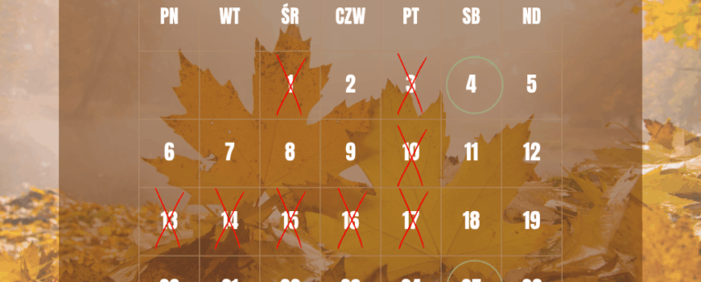 Powiększ obraz: Harmonogram pracy biblioteki - październik 2025