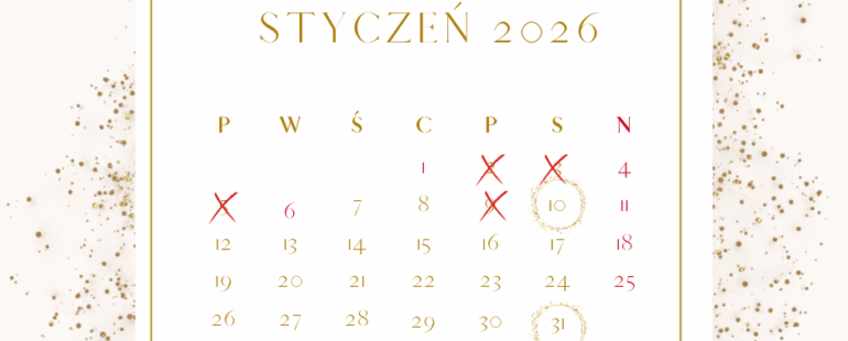 Powiększ obraz: Harmonogram pracy biblioteki - styczeń 2026